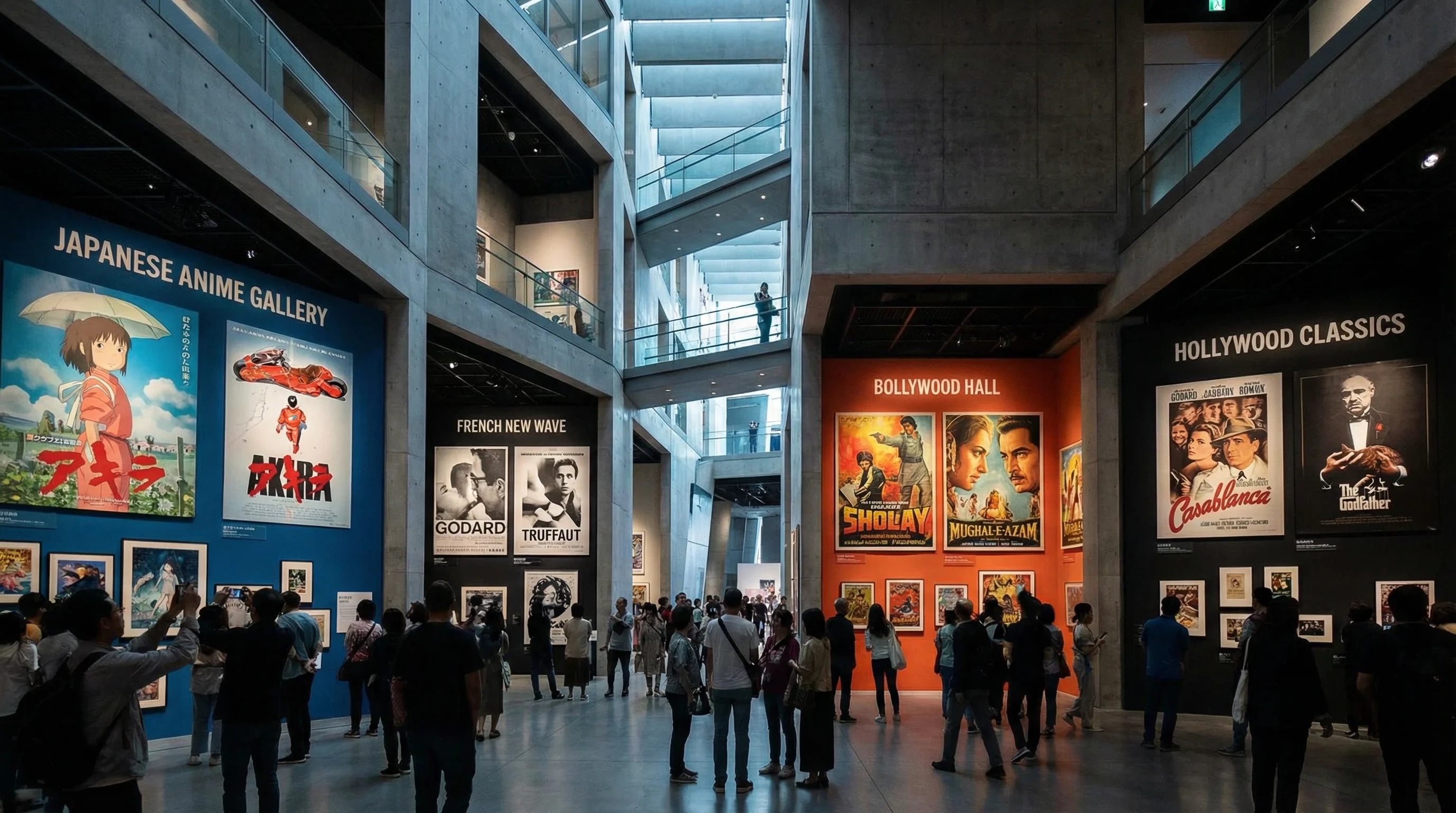 国际电影海报展览展示日本动画法国新浪潮宝莱坞好莱坞经典海报